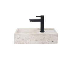 FURNIFIED Washbasin Naleya Travertine