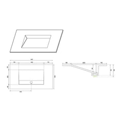 FURNIFIED Washbasin Cordoba Matt White