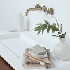 FURNIFIED Double Washbasin Julian White 150cm