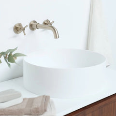 FURNIFIED Washbasin Sims Round White Matt