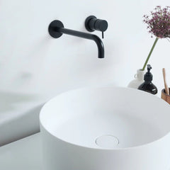 FURNIFIED Washbasin Sims Round White Matt