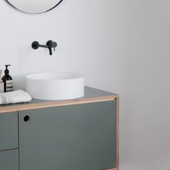 FURNIFIED Washbasin Sims Round White Matt