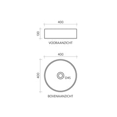 FURNIFIED Washbasin Sims Round White Matt