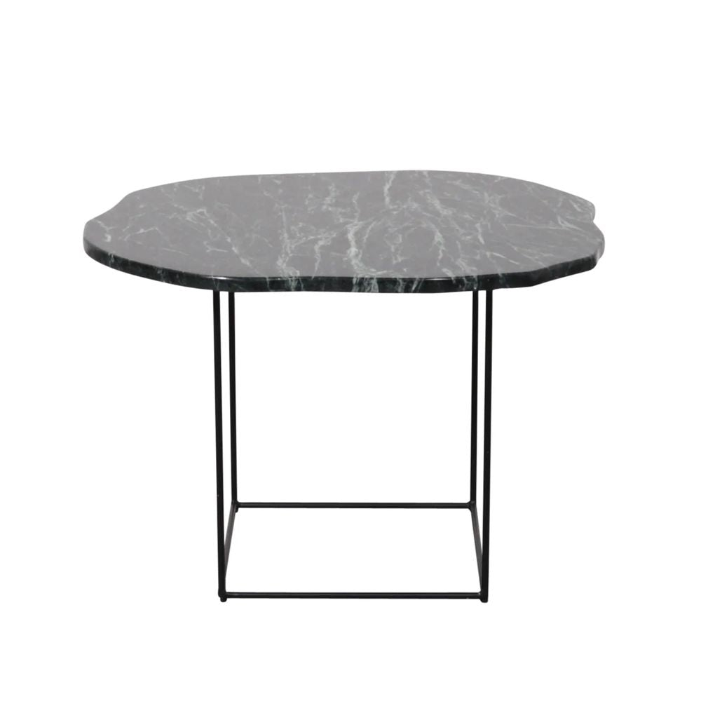 FURNIFIED Side Table Delphine Green Marble 60cm