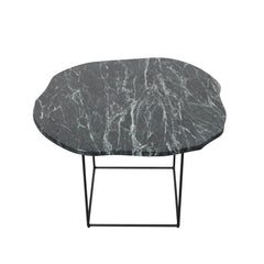 FURNIFIED Side Table Delphine Green Marble 60cm