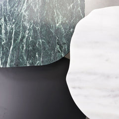 FURNIFIED Side Table Delphine Green Marble 60cm