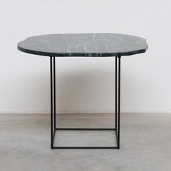 FURNIFIED Side Table Delphine Green Marble 60cm