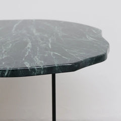 FURNIFIED Side Table Delphine Green Marble 60cm