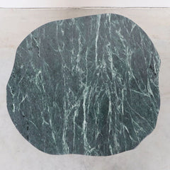 FURNIFIED Side Table Delphine Green Marble 60cm