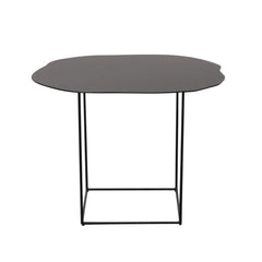 FURNIFIED Side Table Delphine Black Metal 60cm