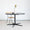 FURNIFIED Dining Table Black Wood 125cm