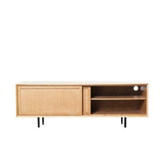 FURNIFIED TV Cabinet Oskar Oak Natural Rattan 150cm