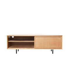 FURNIFIED TV Cabinet Oskar Oak Natural Rattan 150cm