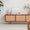 FURNIFIED Sideboard Oskar Teak Rattan 220cm