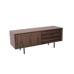 FURNIFIED Oskar TV Cabinet With Drawers Walnut 140cm