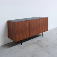 FURNIFIED Dresser Pisa Marble Walnut 150cm