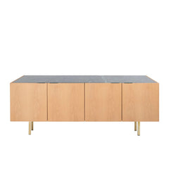 FURNIFIED Sideboard Pisa Marble Oak 200cm