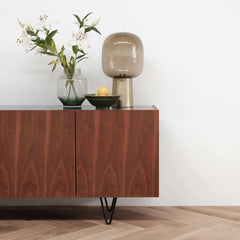 FURNIFIED Dresser Pisa Marble Walnut 200cm