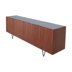 FURNIFIED Dresser Pisa Marble Walnut 200cm