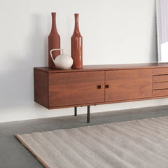 FURNIFIED Sideboard Vintage Walnut 240cm