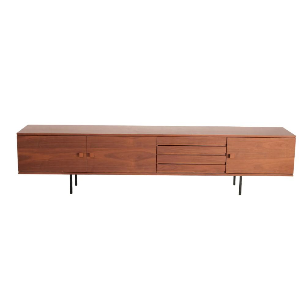 FURNIFIED Sideboard Vintage Walnut 240cm