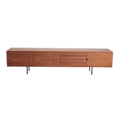 FURNIFIED Sideboard Vintage Walnut 240cm