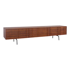 FURNIFIED Sideboard Dunkirk 3 Doors Walnut 165cm