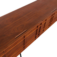 FURNIFIED Sideboard Dunkirk 3 Doors Walnut 165cm