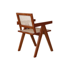 FURNIFIED Ambazac Dining Chair With Armrest Walnut