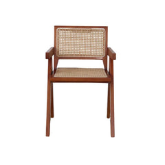 FURNIFIED Ambazac Dining Chair With Armrest Walnut