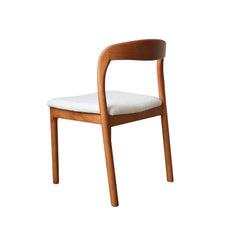 FURNIFIED Chale Dining Chair Walnut 76.5cm