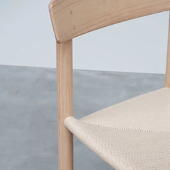 FURNIFIED Dining Chair Gien Natural Rope Natural Oak