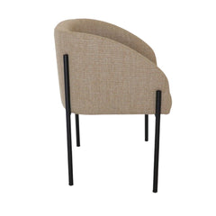 FURNIFIED Dining Chair Royan White Fabric