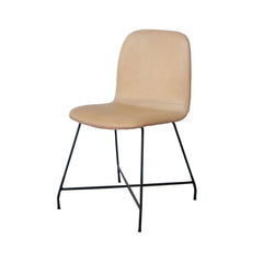 FURNIFIED Dining Chair Clove Black Legs Cognac Leather