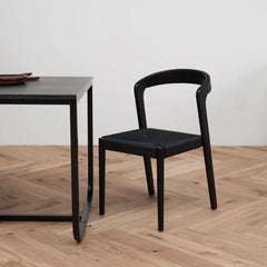 FURNIFIED Chair Lorenz Dust Black Wood