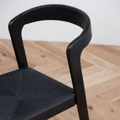 FURNIFIED Chair Lorenz Dust Black Wood