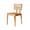 FURNIFIED Dining Chair Charles Oak Rattan Cognac Leather