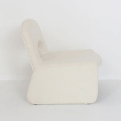 FURNIFIED Lounge Chair Esmee White Terry Fabric