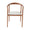 FURNIFIED Dining Chair Dubbo Walnut White Terry Cushion