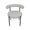 FURNIFIED Dining Chair Brest White Terry Fabric