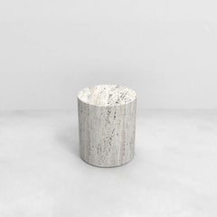 FURNIFIED Dax Coffee Table Travertine 45cm