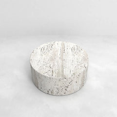 FURNIFIED Dax Coffee Table Travertine 32cm