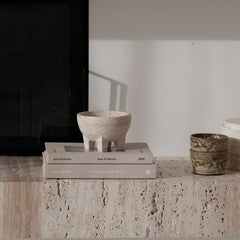 FURNIFIED Bowl Travertine 15cm