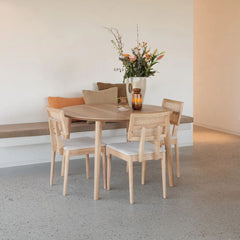 FURNIFIED Extendable Dining Table Foster Oak 120/200cm