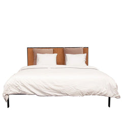 FURNIFIED Bed Emilio Metal Wood 210x180cm