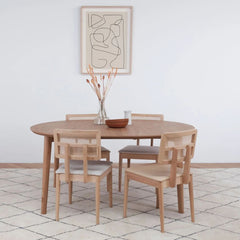 FURNIFIED Extendable Dining Table Foster Oak 120/200cm