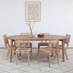 FURNIFIED Extendable Dining Table Foster Oak 120/200cm