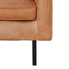 FURNIFIED Sofa Gordon 3 Seaters Cognac Leather