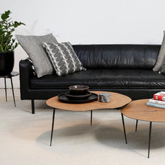 FURNIFIED Coffee Table Marvin Oak 70cm