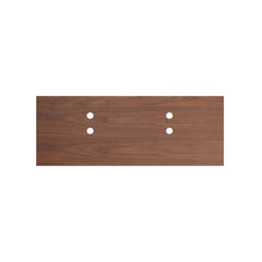 FURNIFIED Wooden Top Walnut